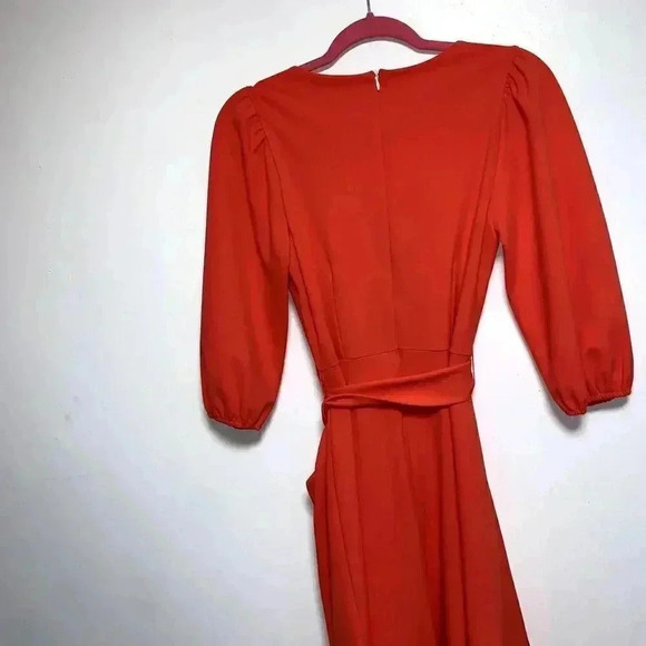 Women's SOMI & JO 3/4 Sleeve Fit + Flare Dress, round neck back zip up size S - Picture 4 of 9